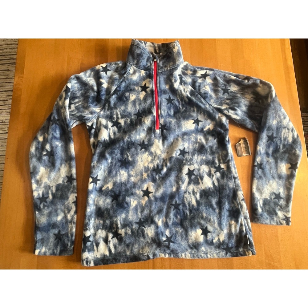 Eddie Bauer Size XS NEW Womens Blue 1/2 Zip Stand Collar Fleece Outdoor Pullover